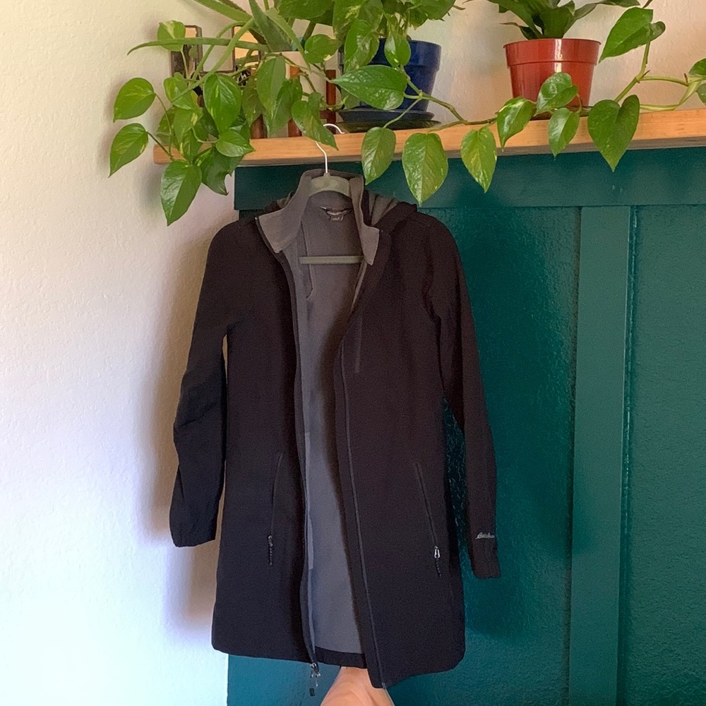 Eddie Bauer fleece-lined rain jacket